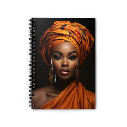 Black, Bold, and Beautiful Woman Spiral Notebook - Ruled Line