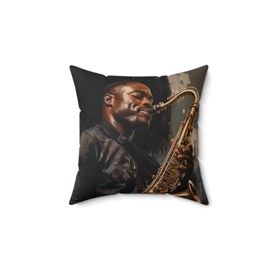 Sax and Soul Spun Polyester Square Pillow