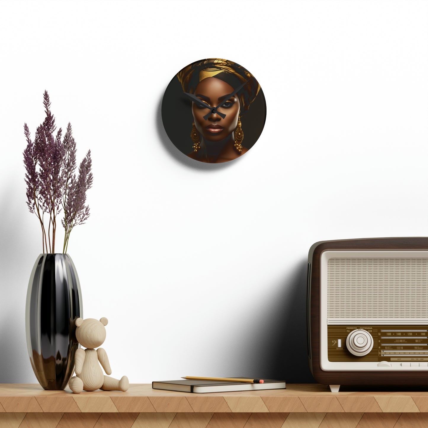 Ebony Expressions Acrylic Wall Clock