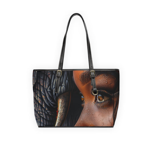 Diva and an Elephant PU Leather Shoulder Bag