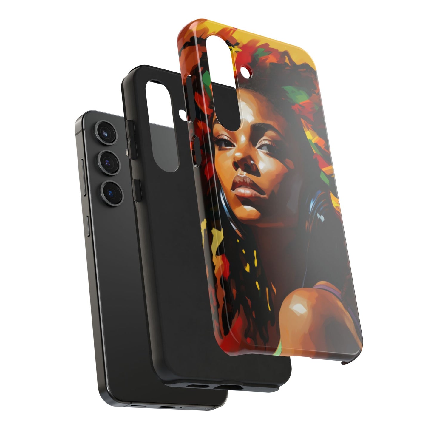 Beautiful Black Rasta Diva Tough Phone Case