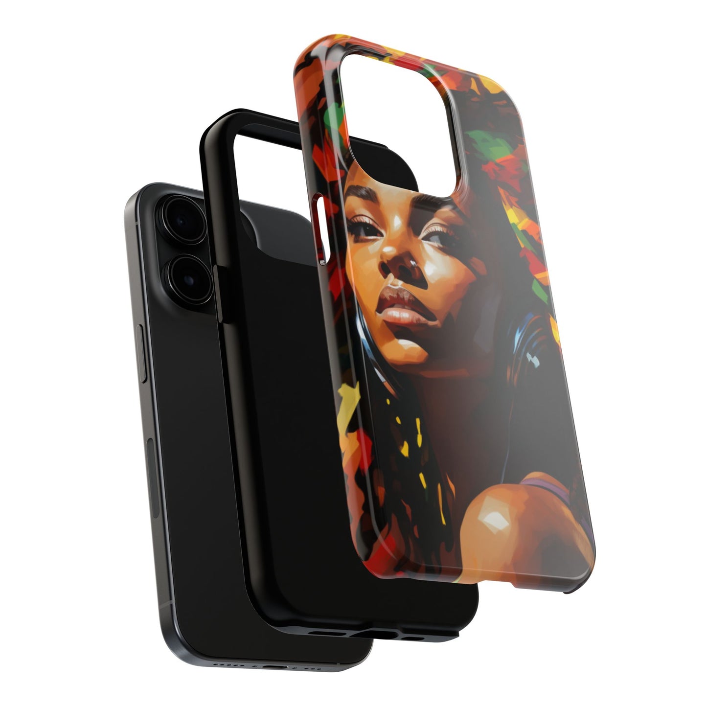 Beautiful Black Rasta Diva Tough Phone Case