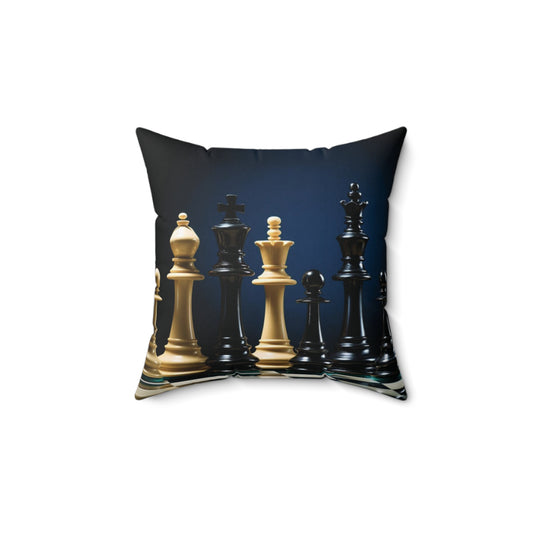 Chess Spun Polyester Square Pillow