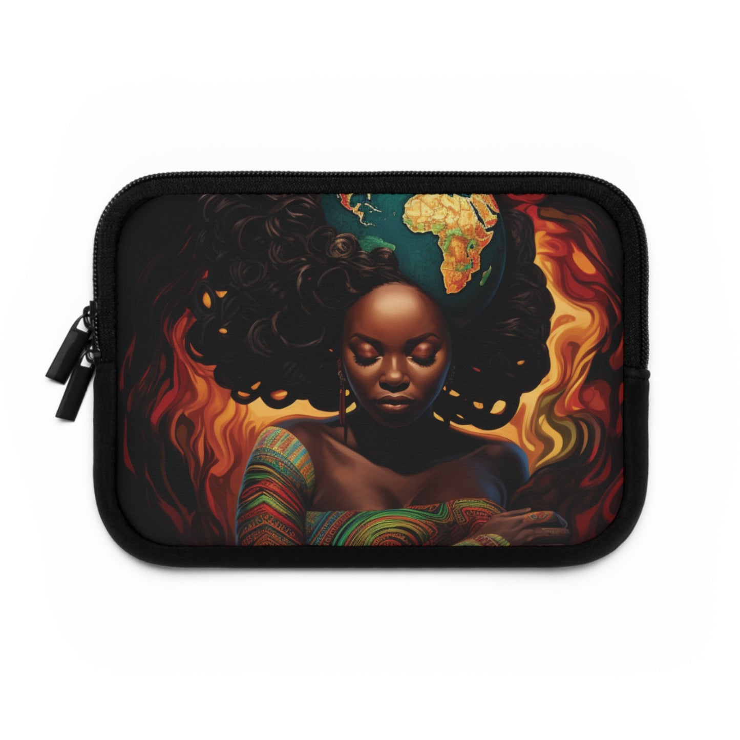 Colorful Black Queen Laptop Sleeve | Black Art | Black Woman Art | Black Woman