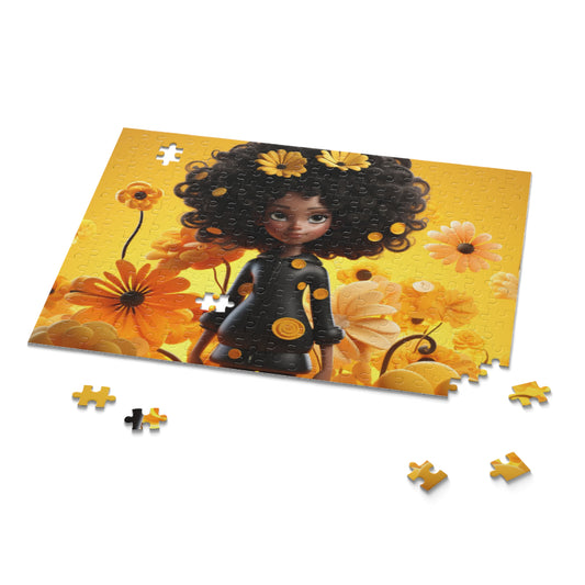 Beautiful Black Fairy (Yellow and Black) Jigsaw Puzzle (120, 252, 500-Piece)