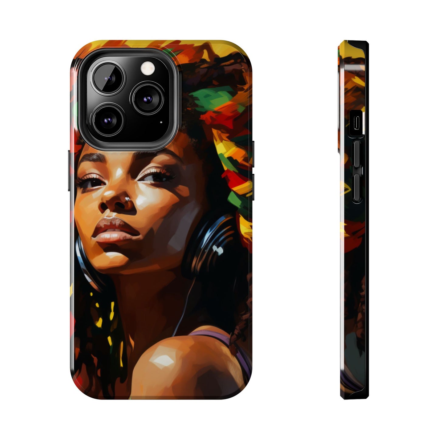 Beautiful Black Rasta Diva Tough Phone Case