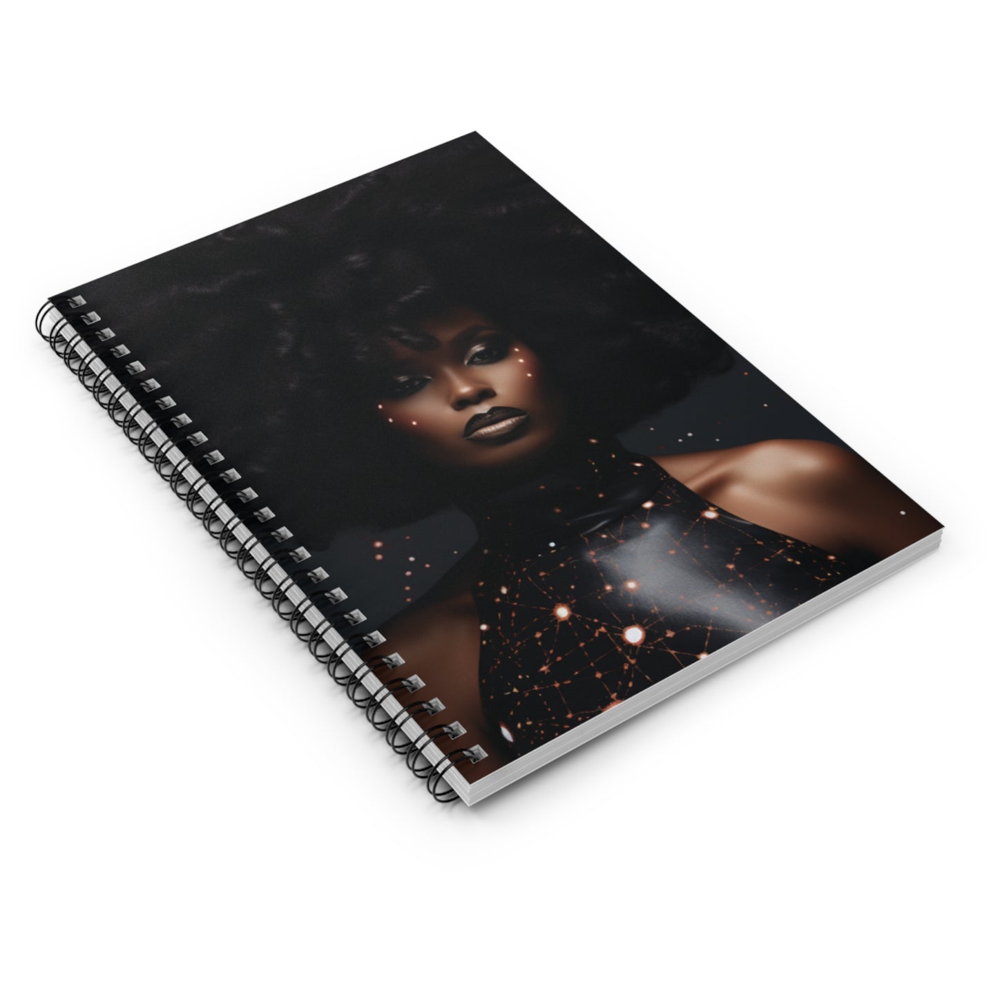 Futuristic Radiant Queen Spiral Notebook