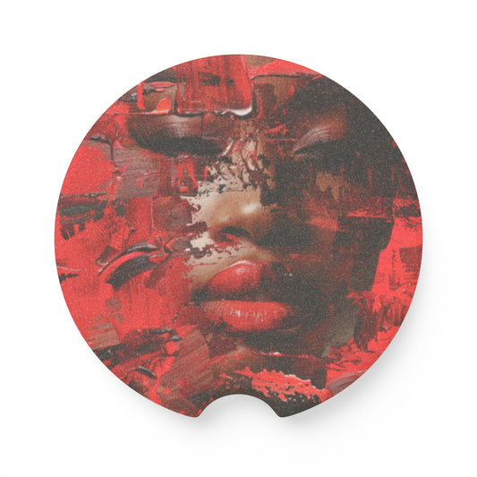 Red Faced Woman Car Coaster