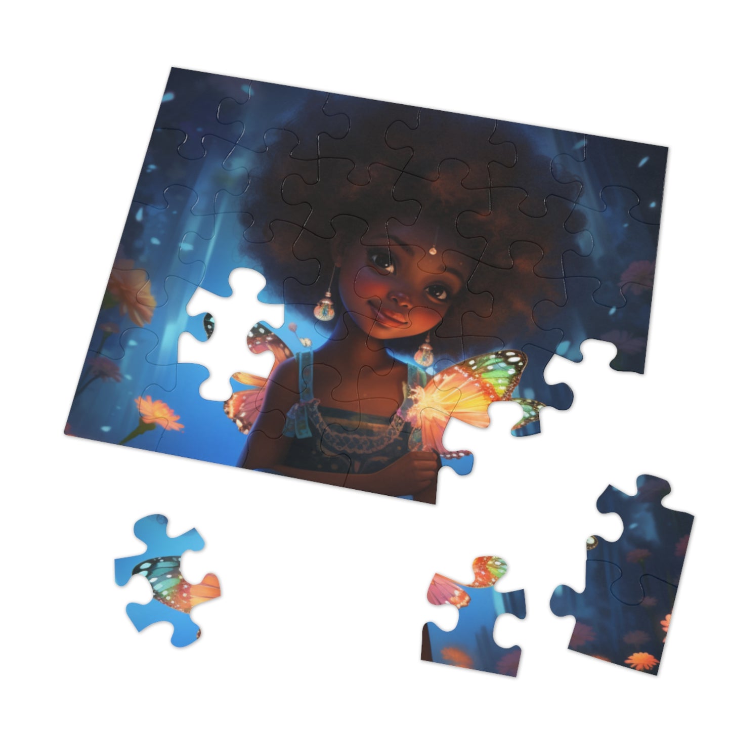 Pretty Black Fairy Jigsaw Puzzle (30 pieces) - #1