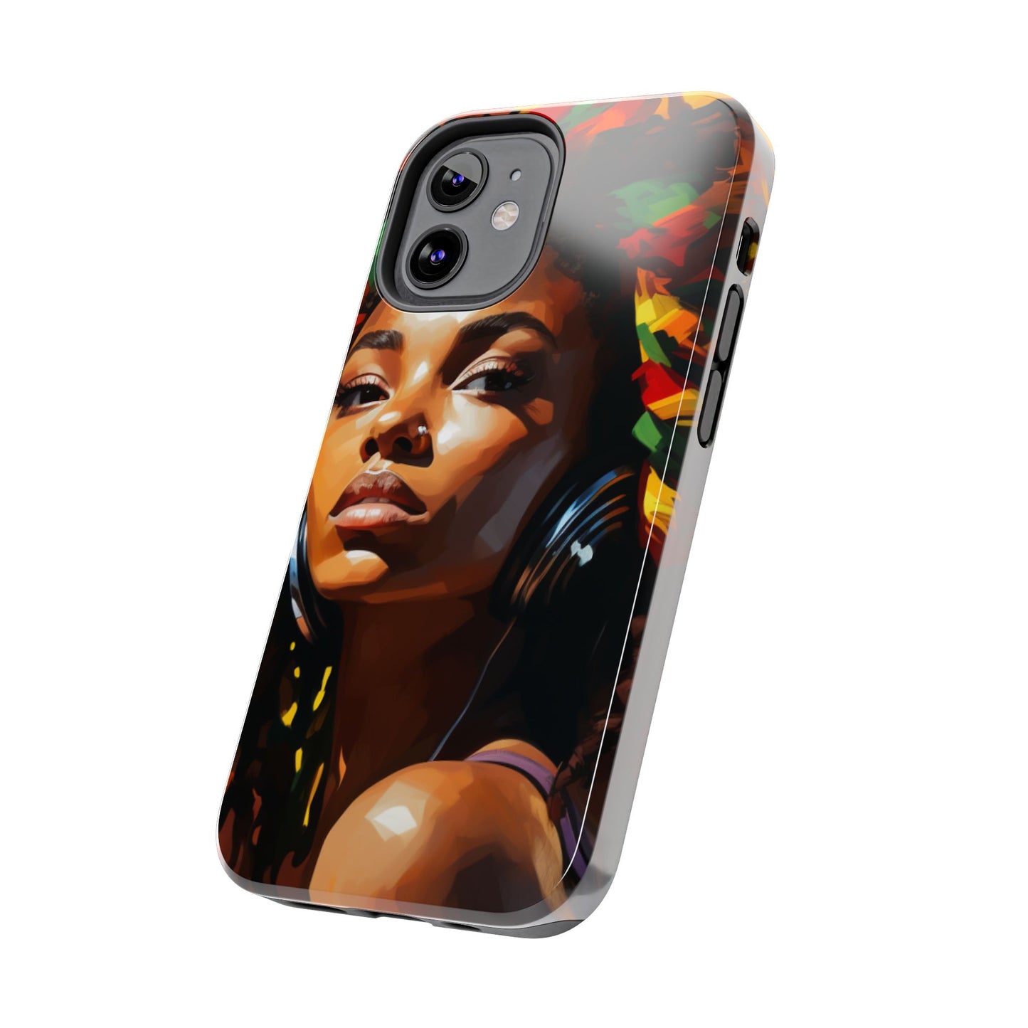 Beautiful Black Rasta Diva Tough Phone Case