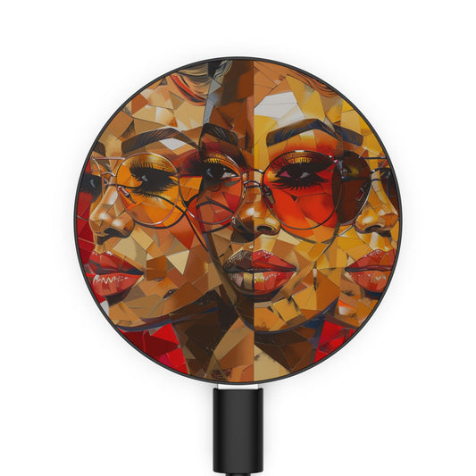 Red Mosaic Woman Magnetic Induction Charger