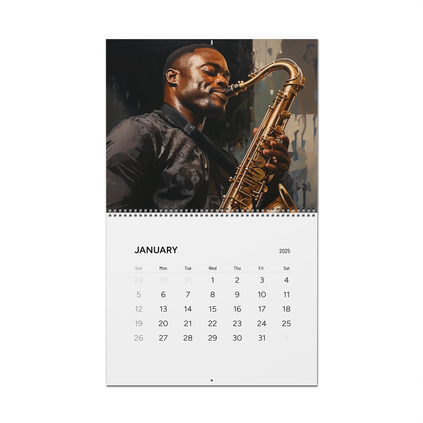 Jazz Wall Calendar (2025) | Jazz Calendar | Jazz | Black Art