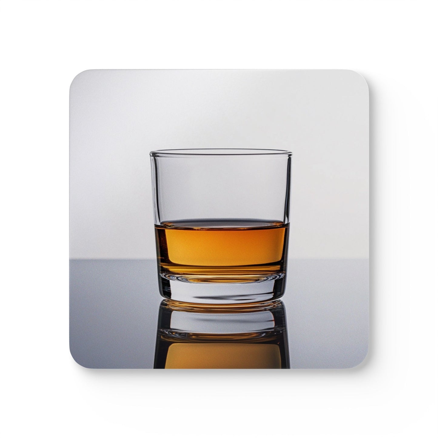 Whiskey Neat Corkwood Coaster Set of 4