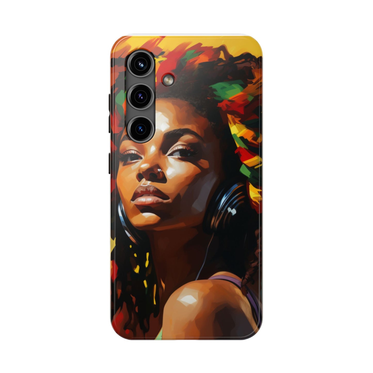 Beautiful Black Rasta Diva Tough Phone Case