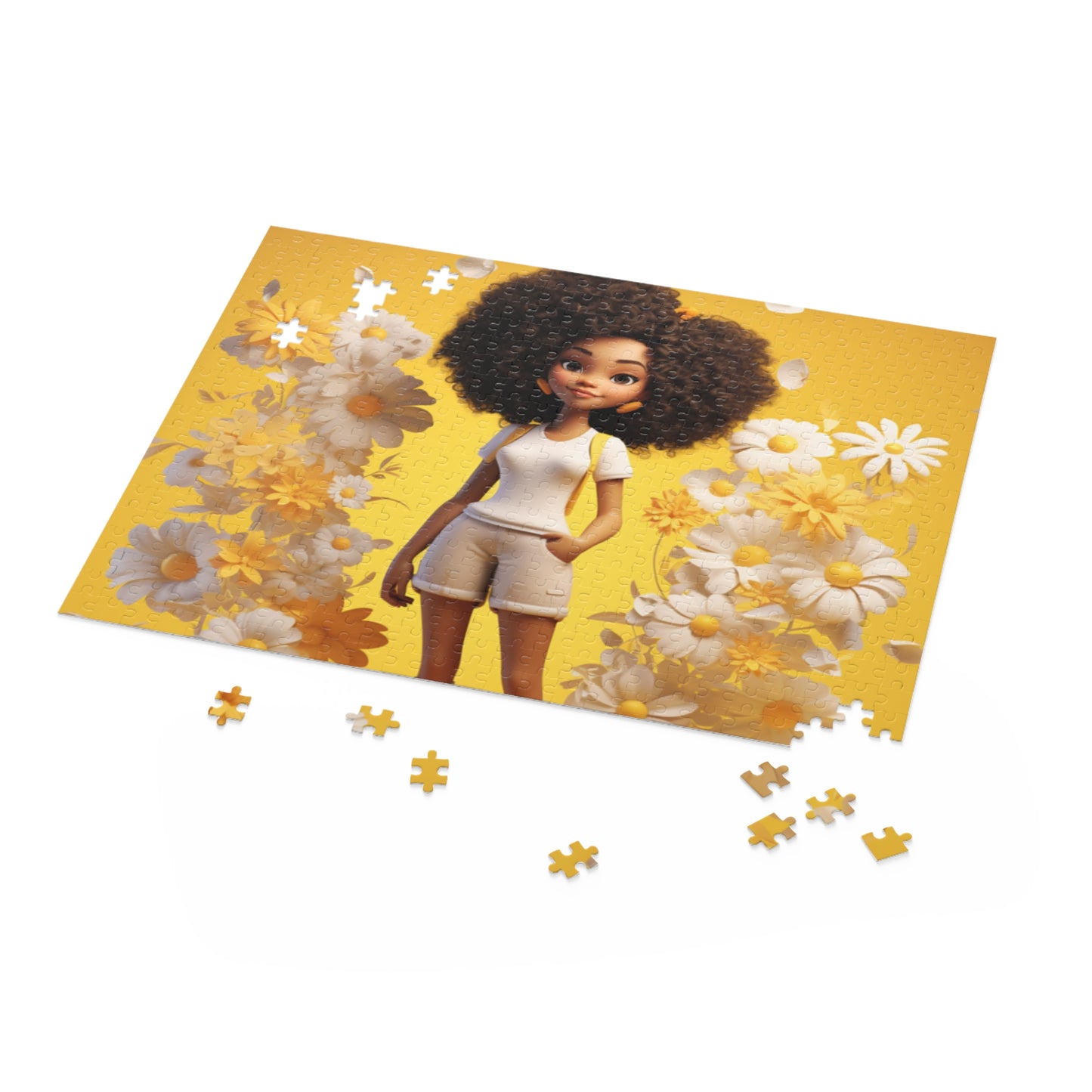 Beautiful Black Fairy (Yellow) Jigsaw Puzzle (120, 252, 500-Piece)