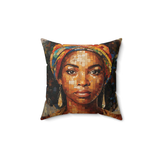 Mosaic Queen Spun Polyester Square Pillow