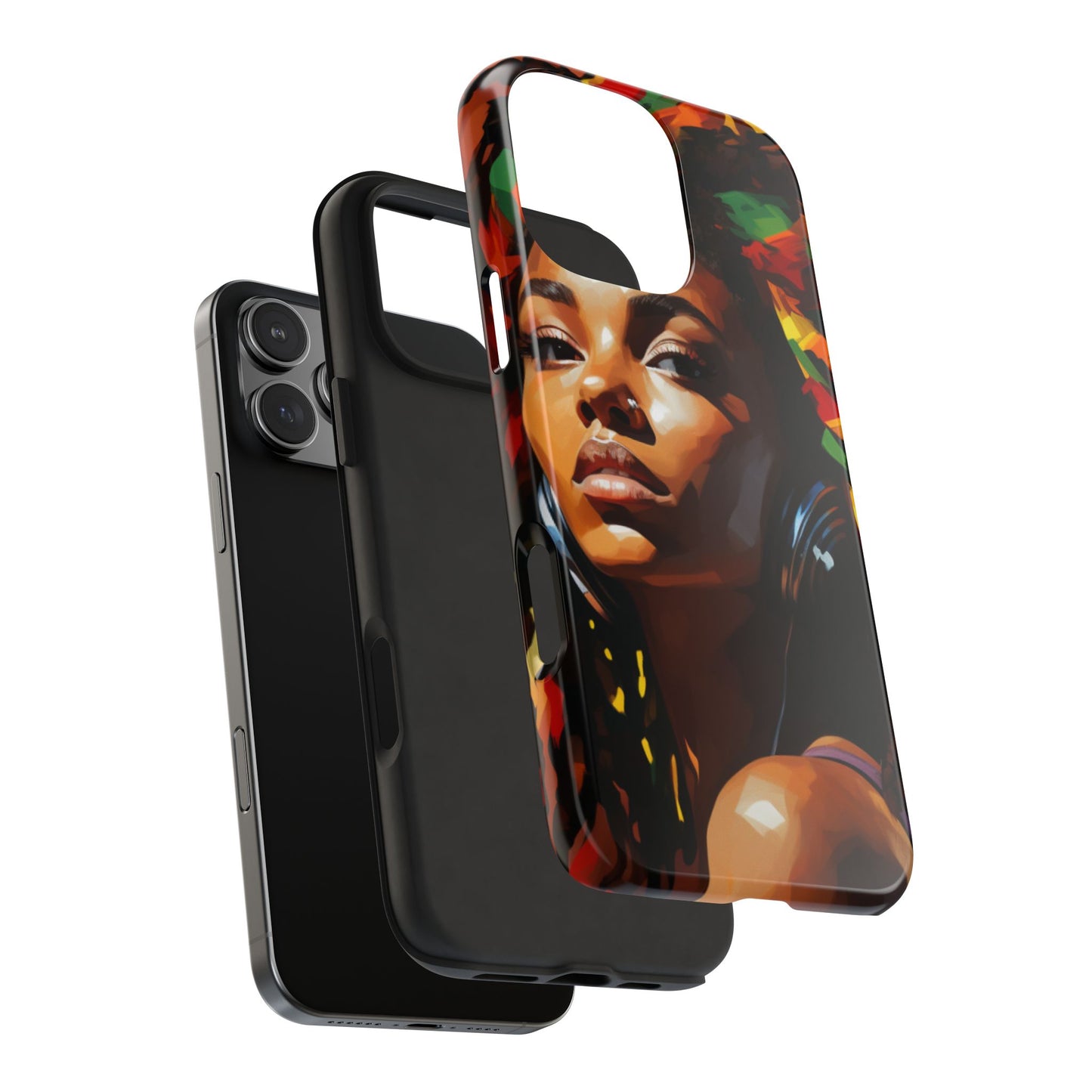 Beautiful Black Rasta Diva Tough Phone Case