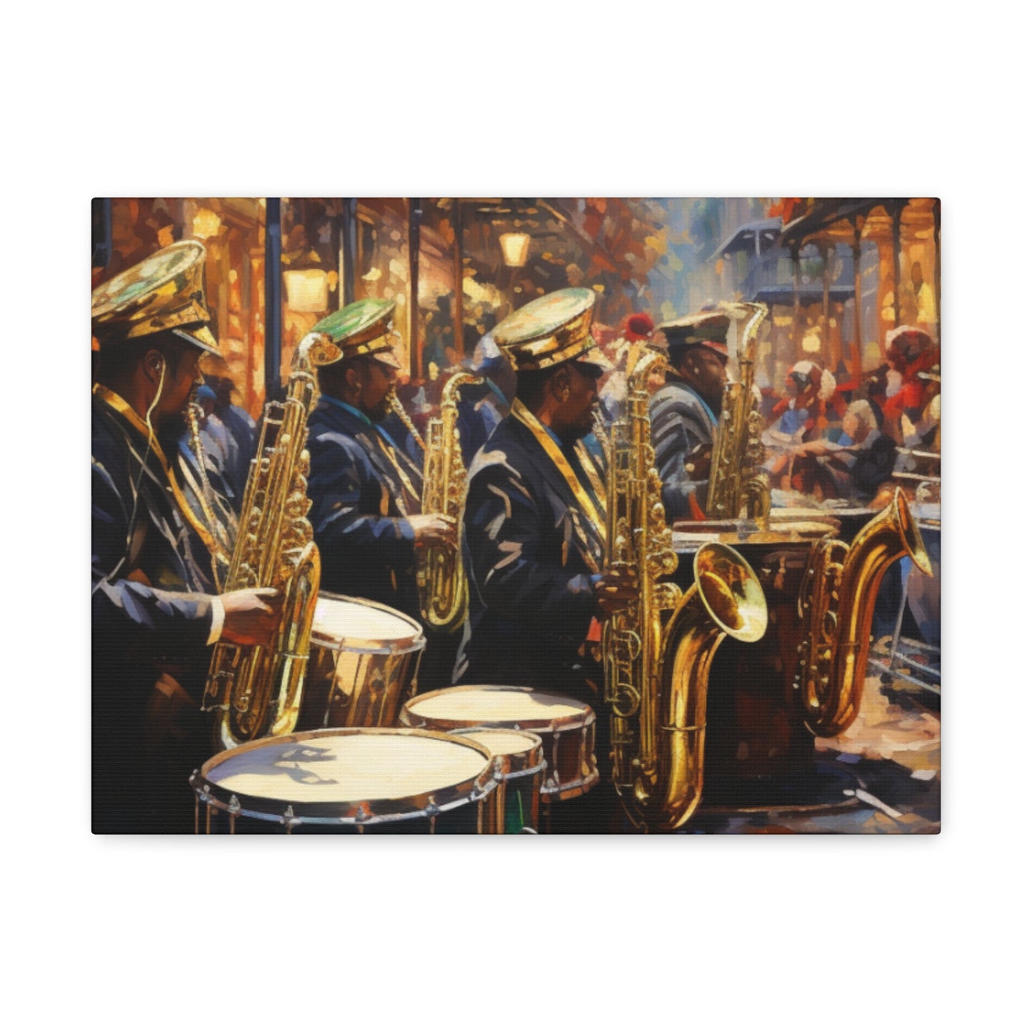 Mardi Gras Band Canvas Wrap