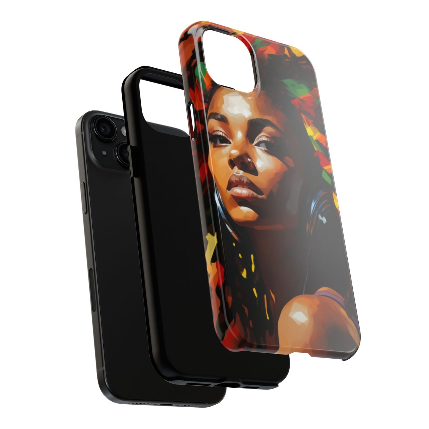 Beautiful Black Rasta Diva Tough Phone Case