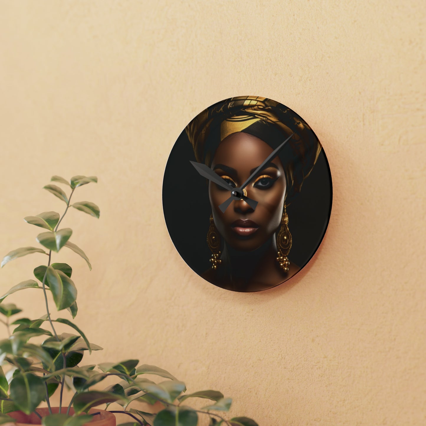 Ebony Expressions Acrylic Wall Clock