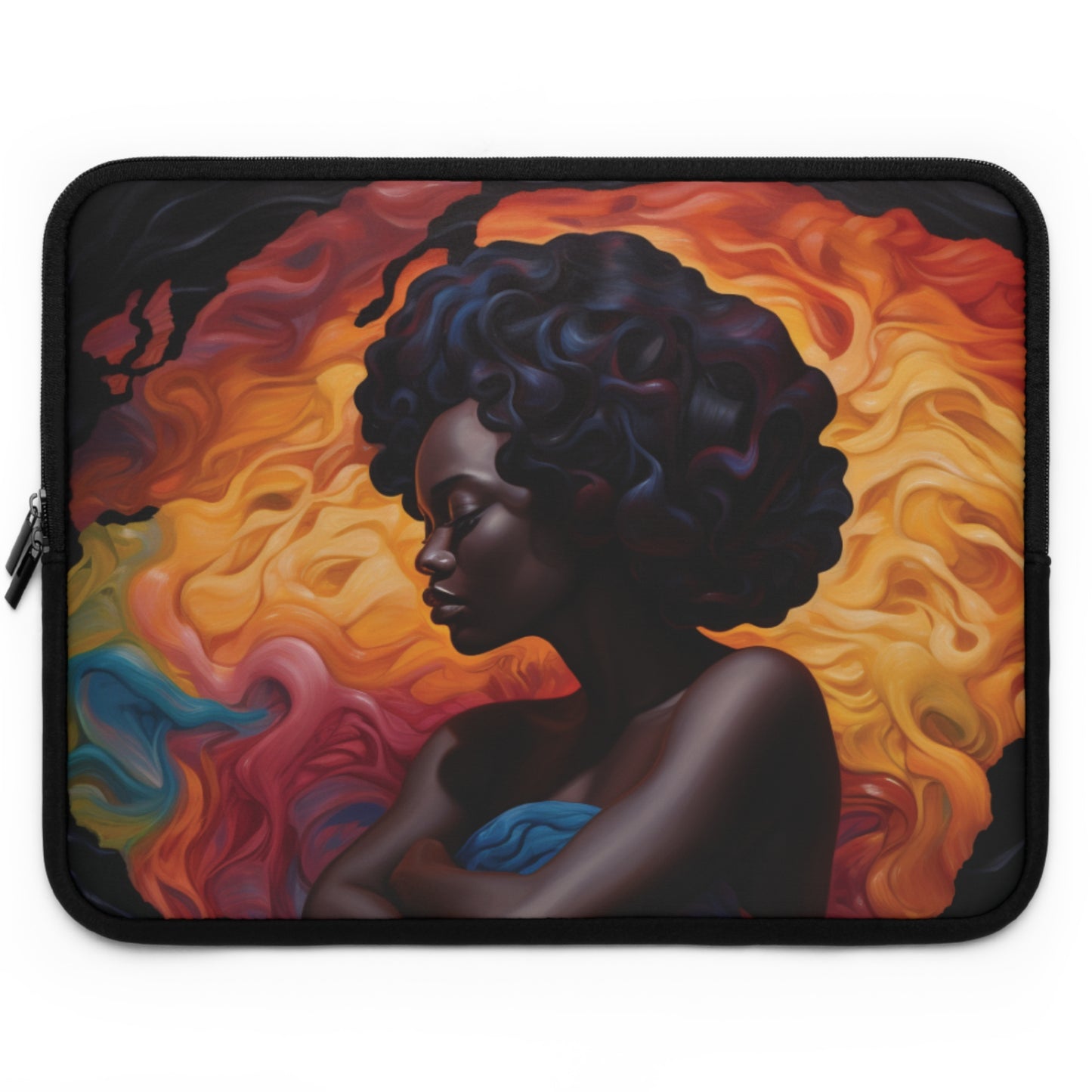 Colorful Black Queen Laptop Sleeve | Black Art | Black Woman Art | Black Woman