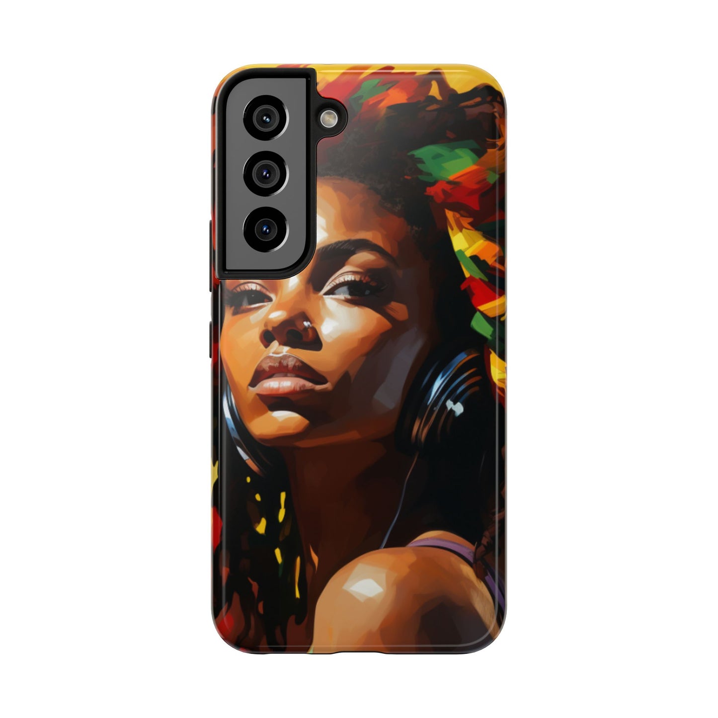 Beautiful Black Rasta Diva Tough Phone Case