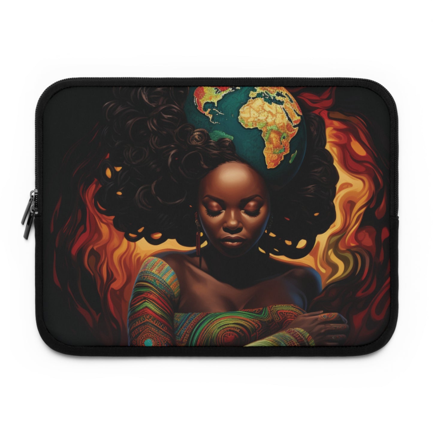 Colorful Black Queen Laptop Sleeve | Black Art | Black Woman Art | Black Woman