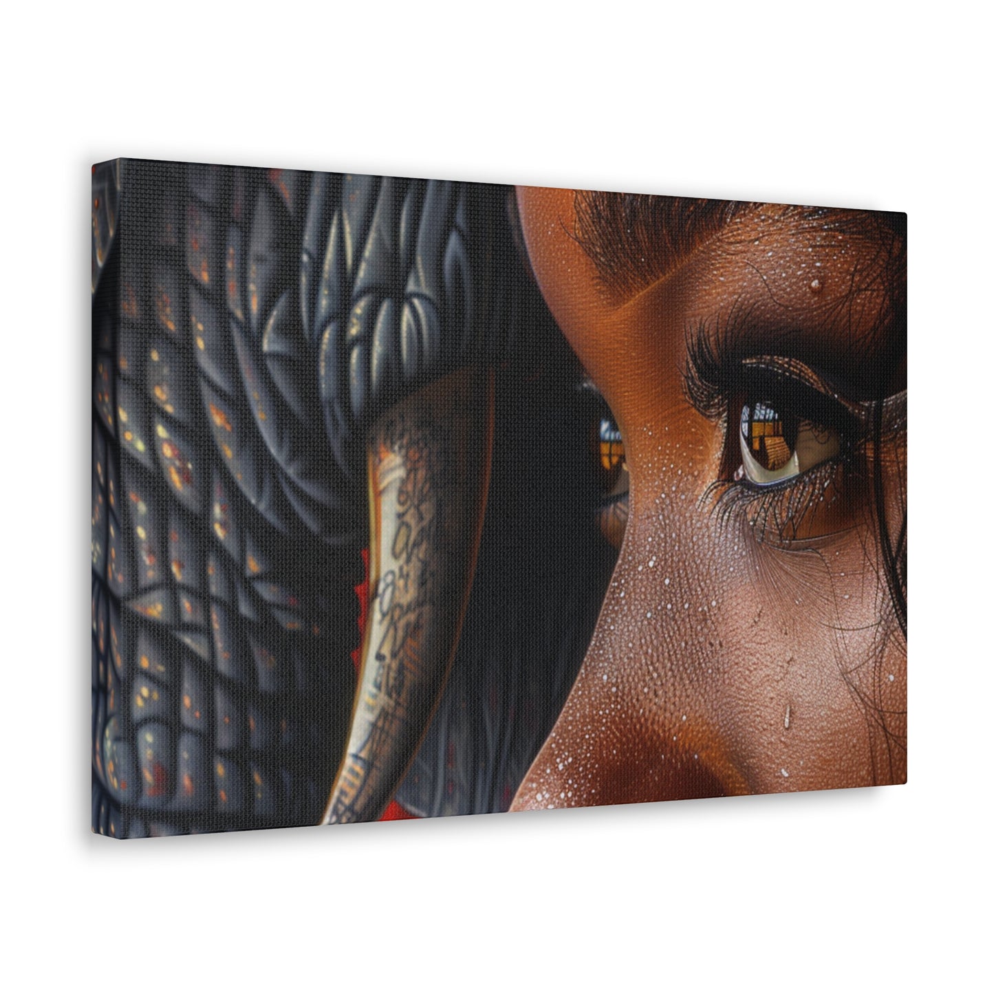 Elephant and a Diva Canvas Wrap