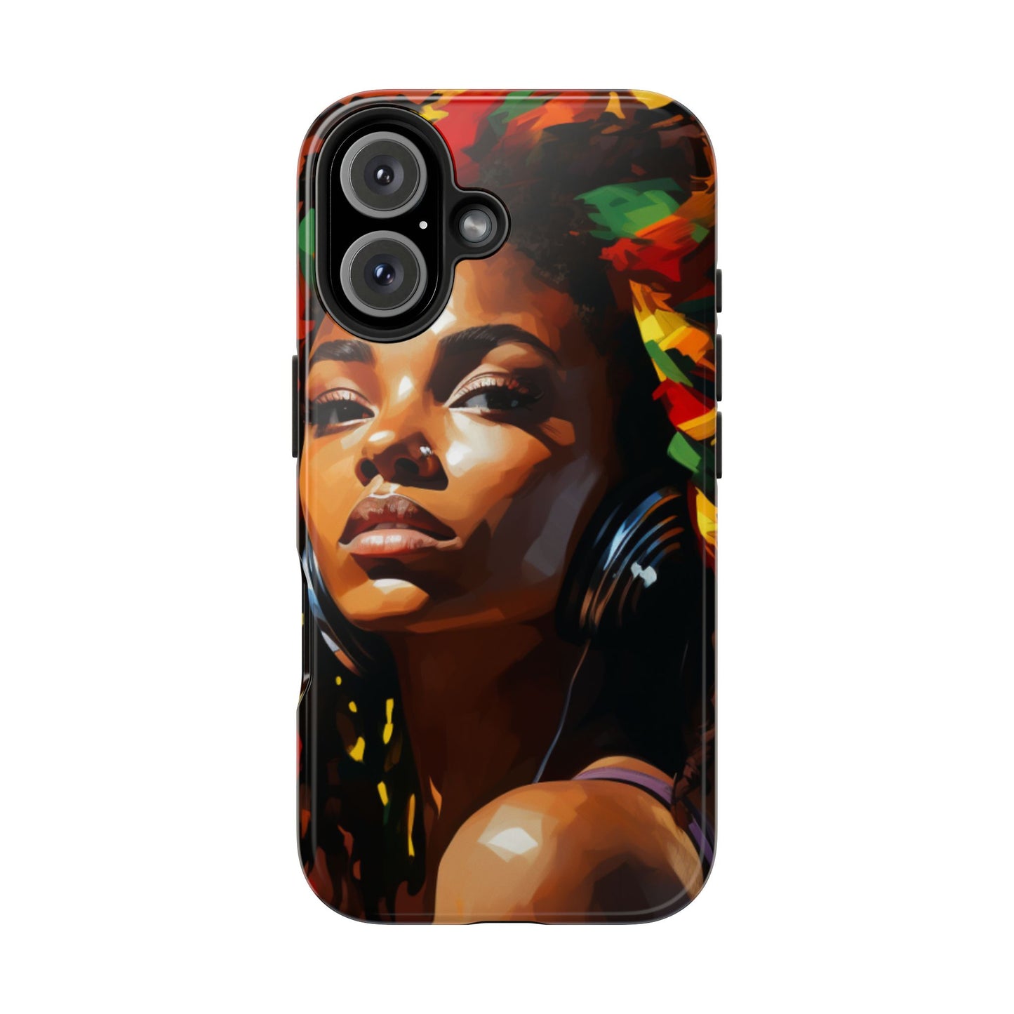 Beautiful Black Rasta Diva Tough Phone Case