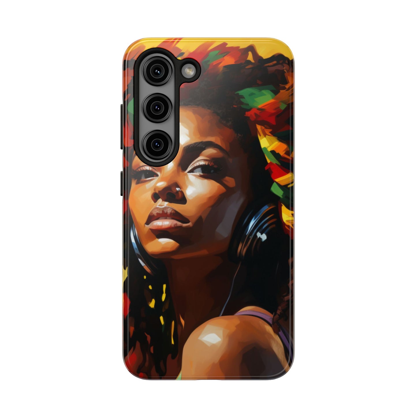 Beautiful Black Rasta Diva Tough Phone Case