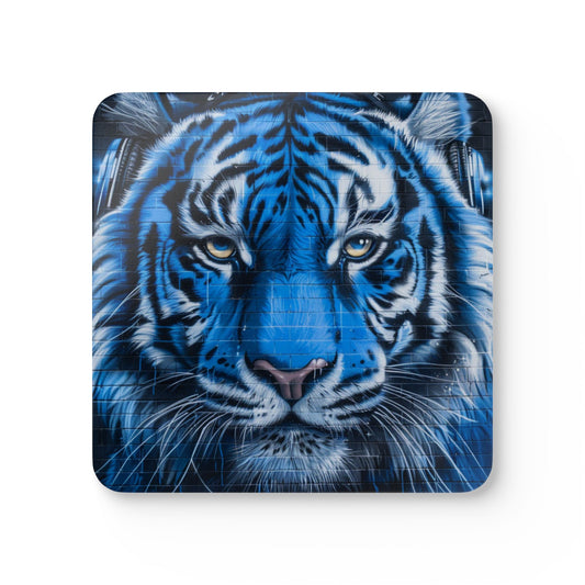 Blue Tiger Corkwood Coaster Set