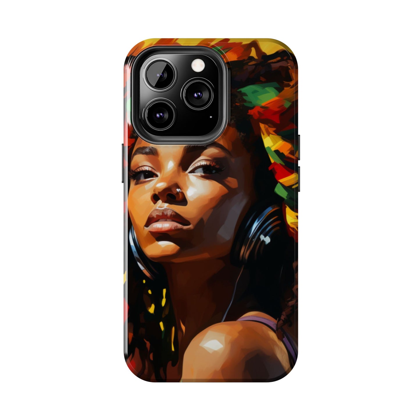 Beautiful Black Rasta Diva Tough Phone Case