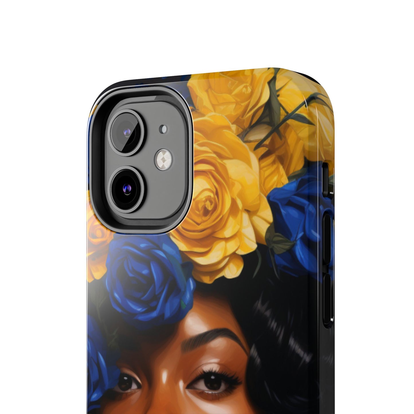 Stunning in Blue and Gold Beautiful Black Woman Tough Phone Case