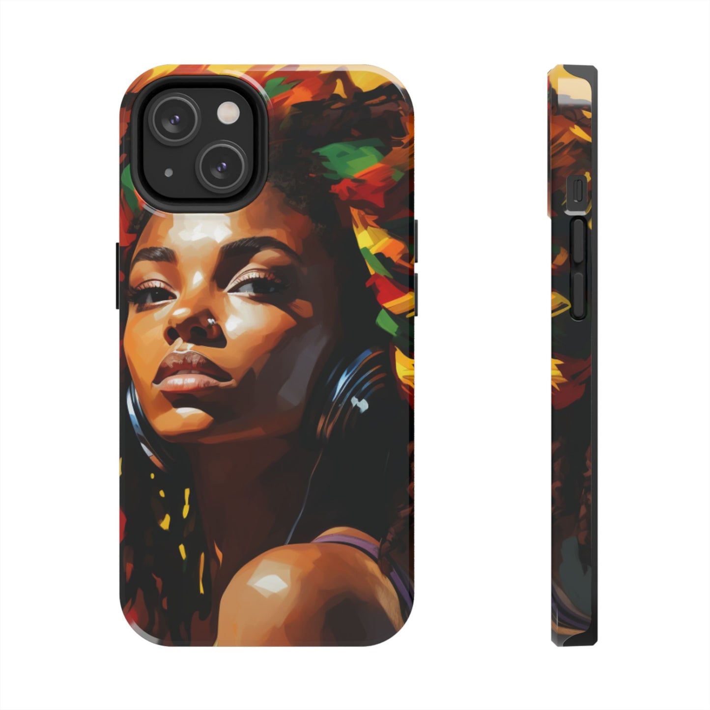 Beautiful Black Rasta Diva Tough Phone Case