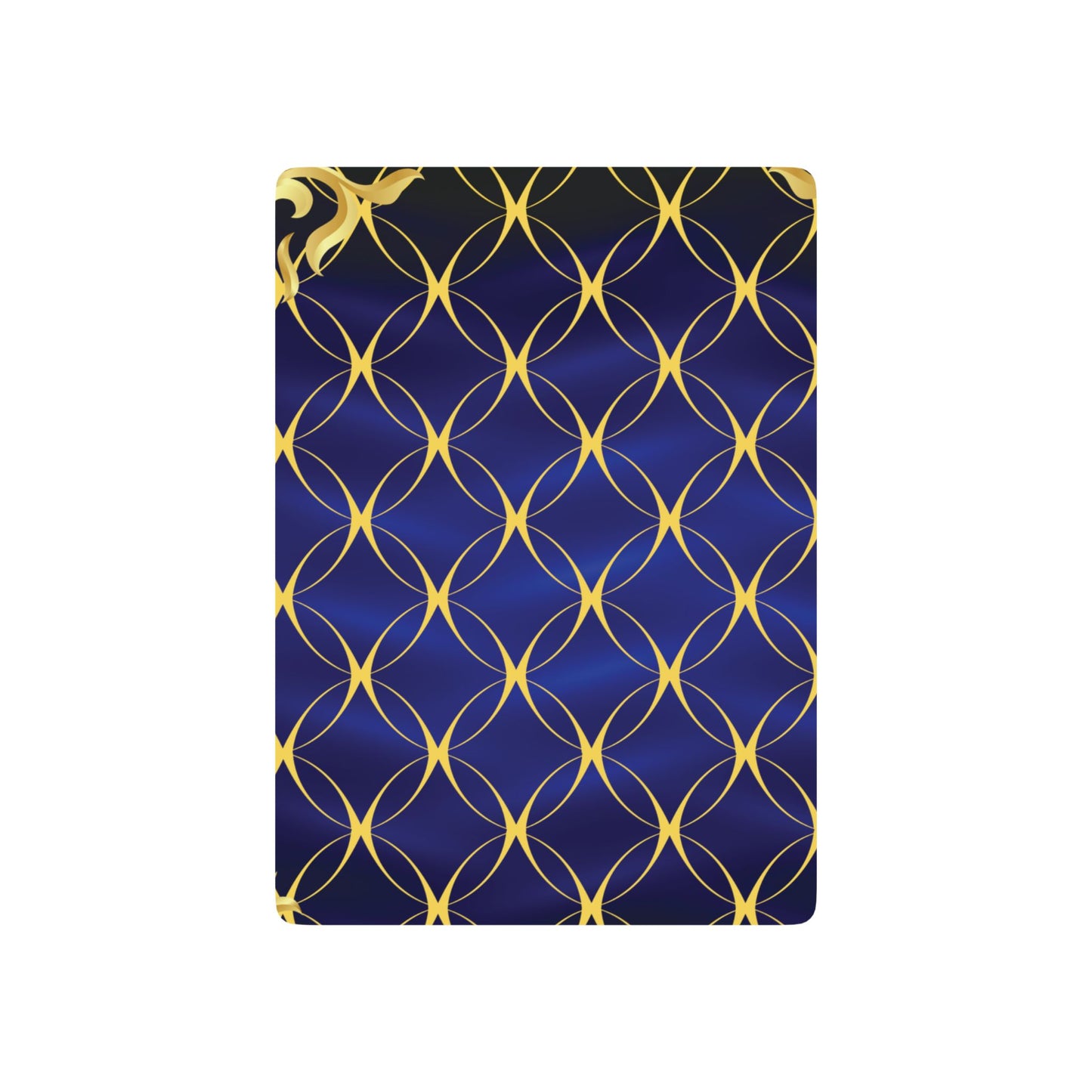 Blue and Gold Poker Playing Cards - Stylish Design for Card Games