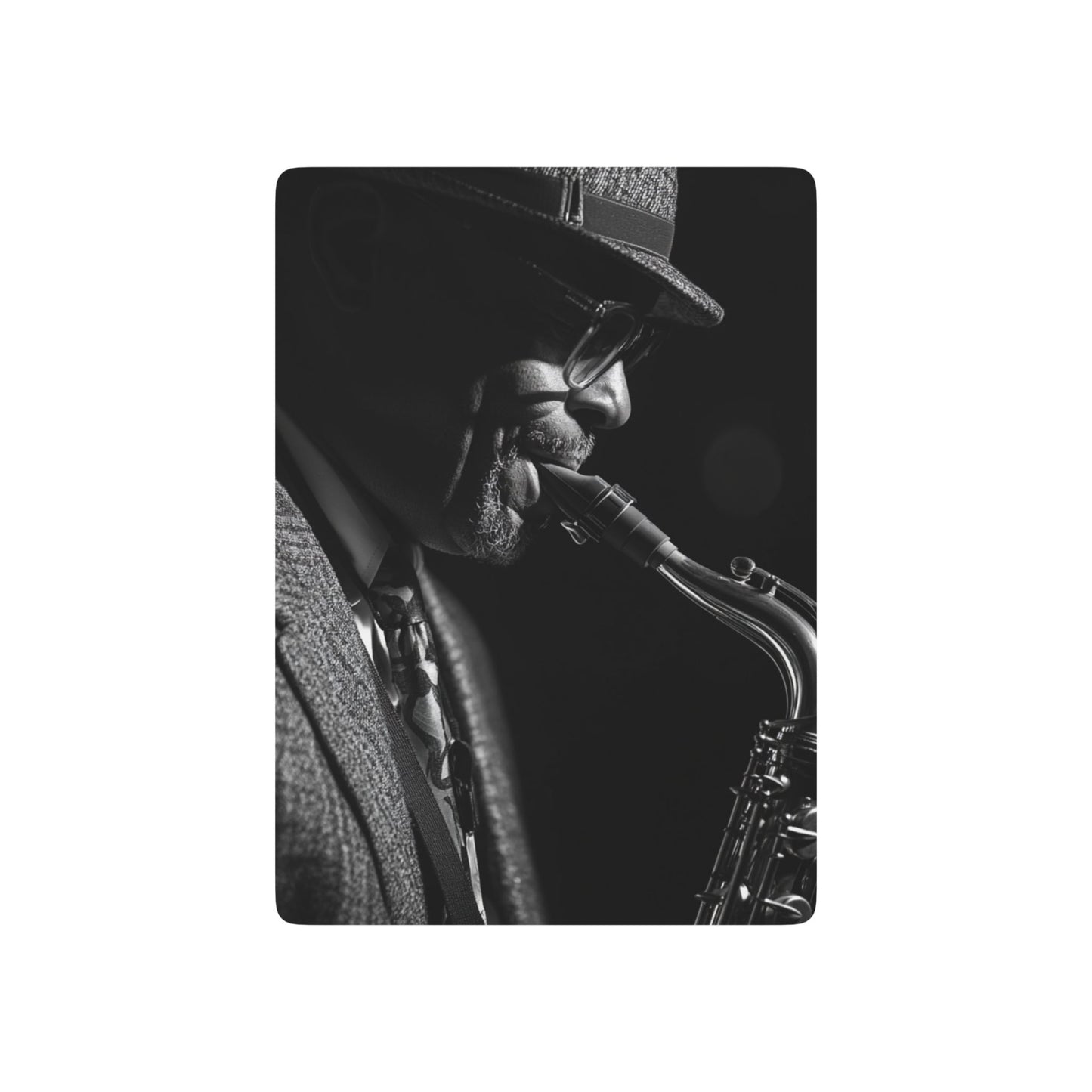 Soulful Sax Man Elegant Poker Playing Cards - Stylish Design for Card Games