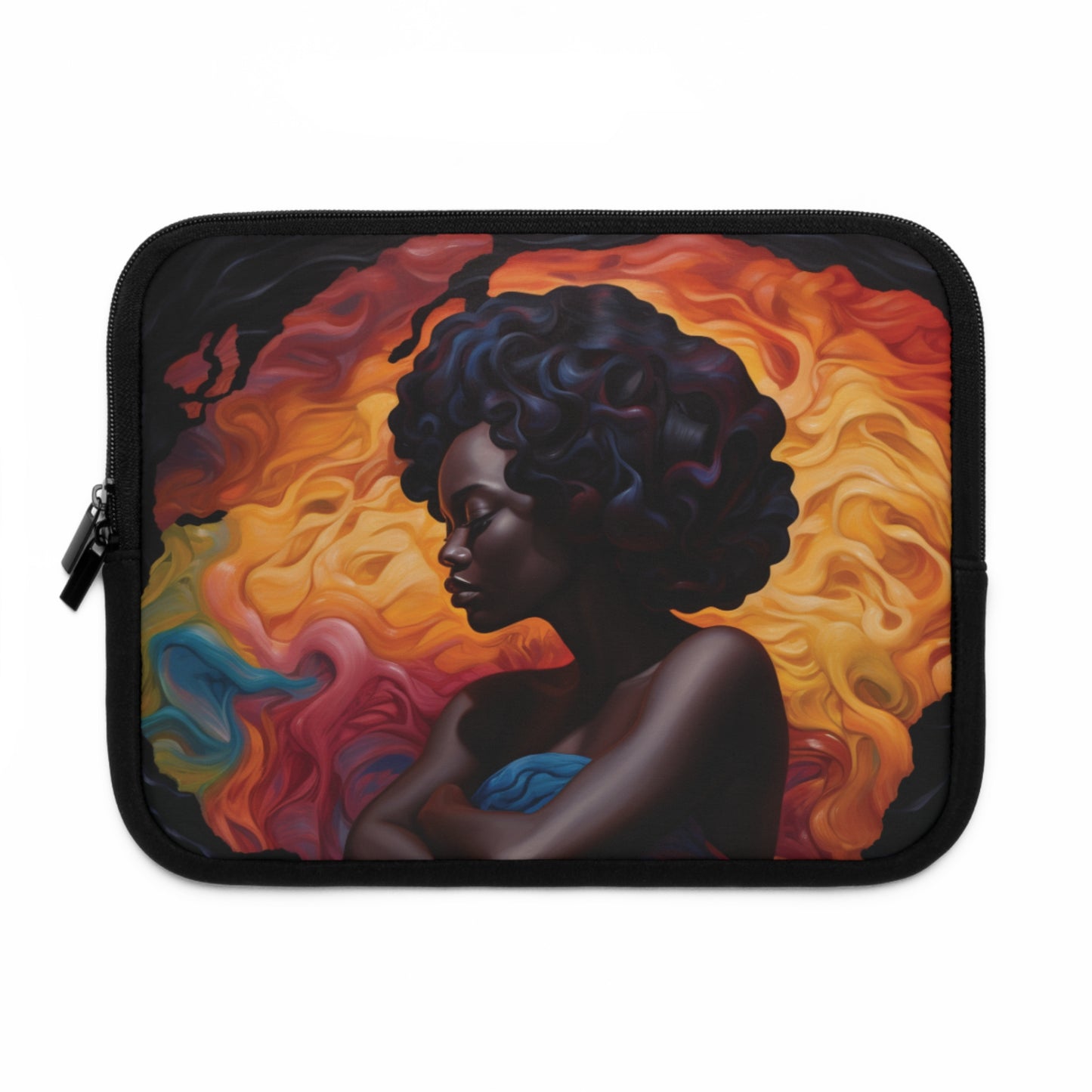 Colorful Black Queen Laptop Sleeve | Black Art | Black Woman Art | Black Woman