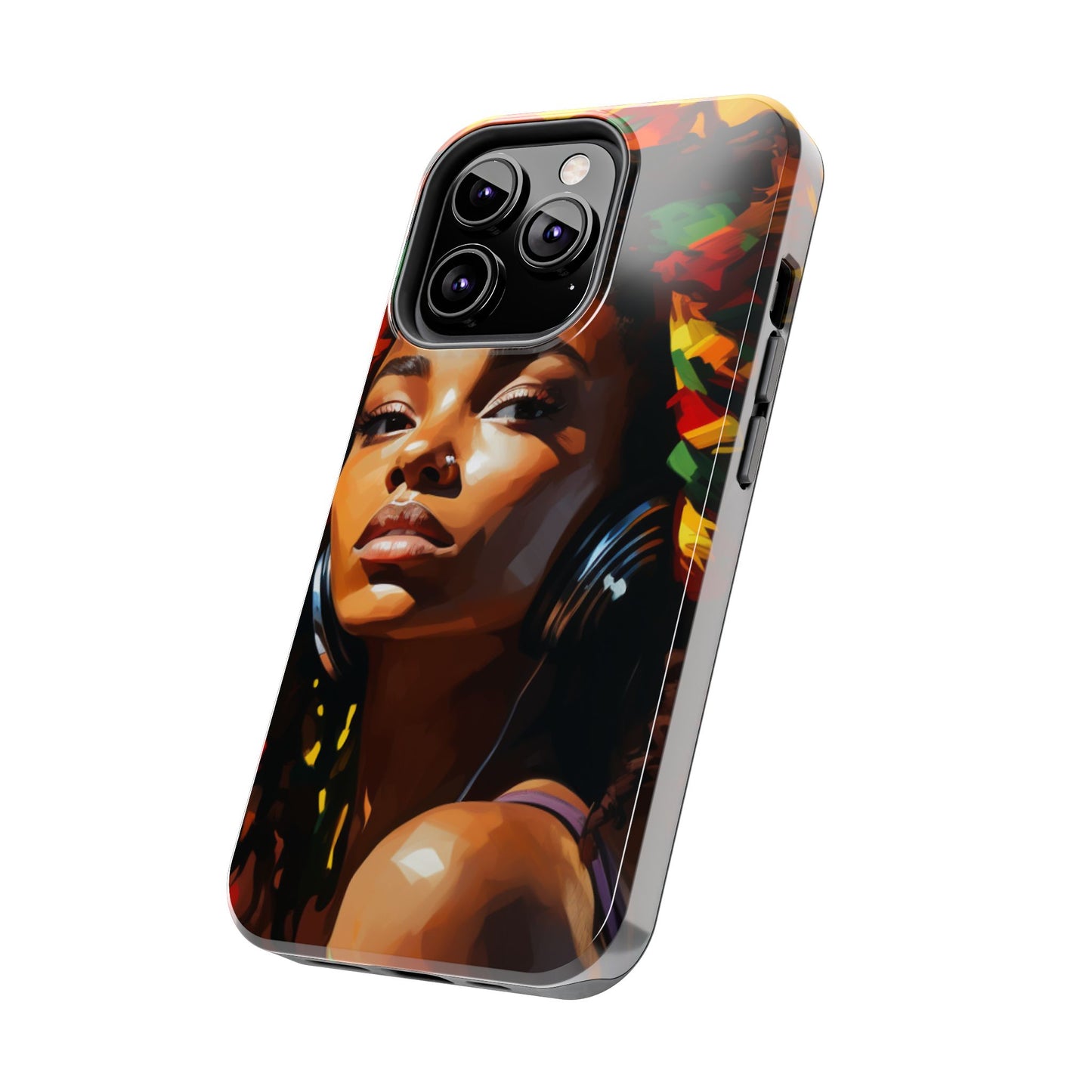 Beautiful Black Rasta Diva Tough Phone Case