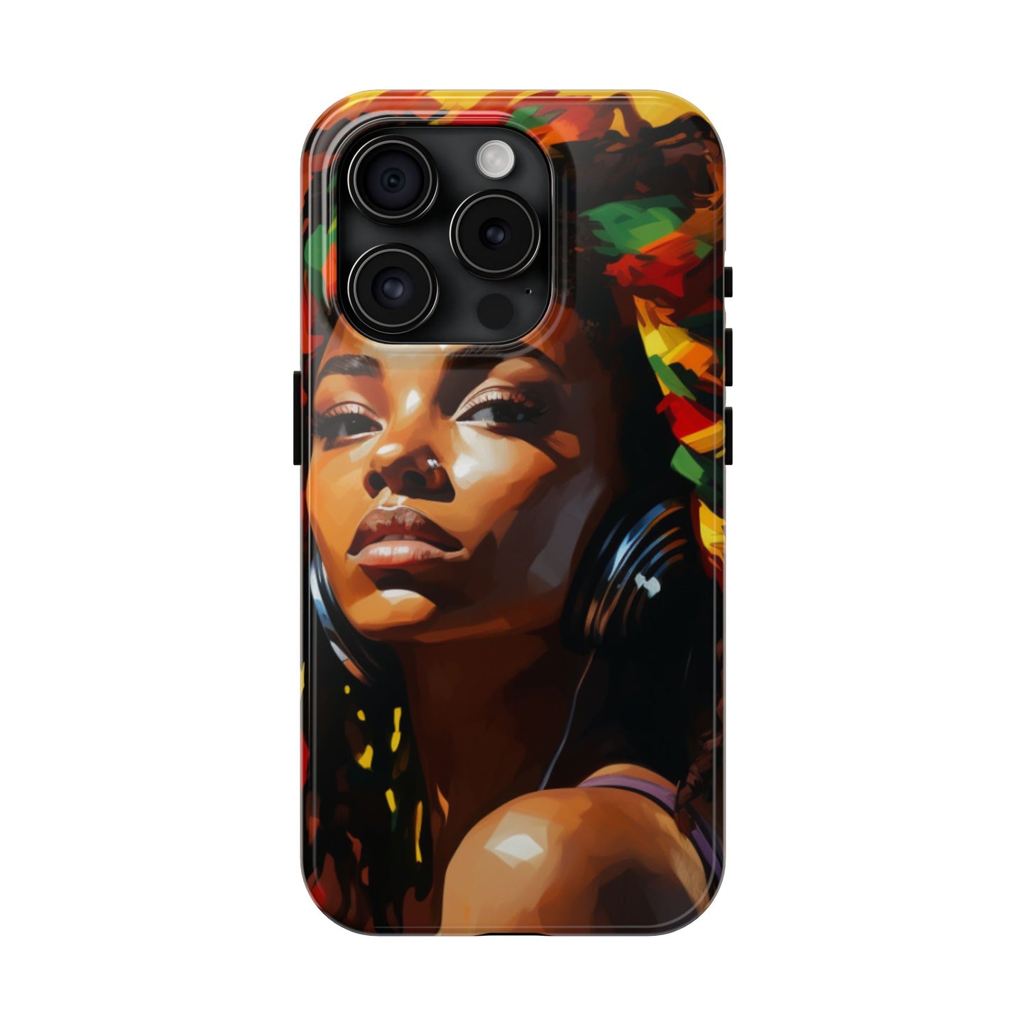 Beautiful Black Rasta Diva Tough Phone Case