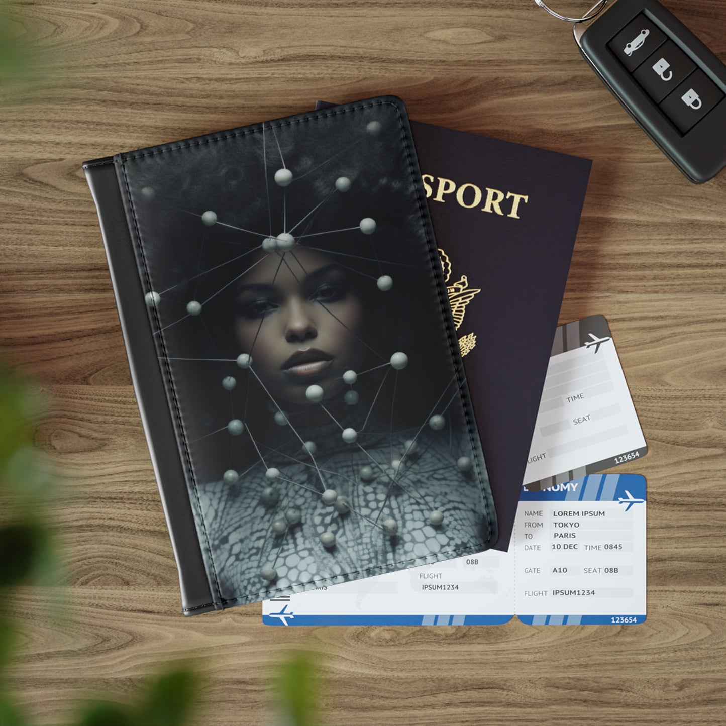 Futuristic Warrior Queen Passport Holder