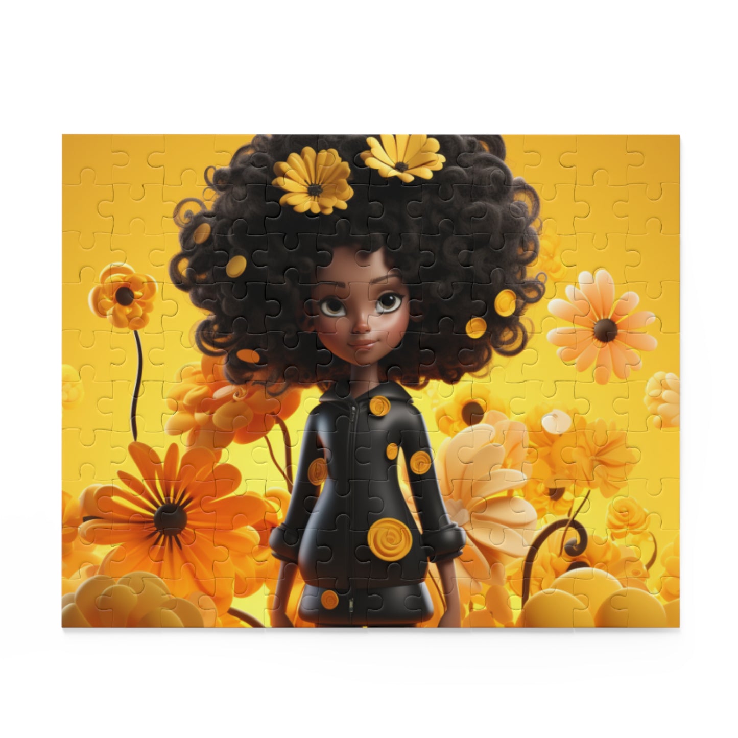 Beautiful Black Fairy (Yellow and Black) Jigsaw Puzzle (120, 252, 500-Piece)