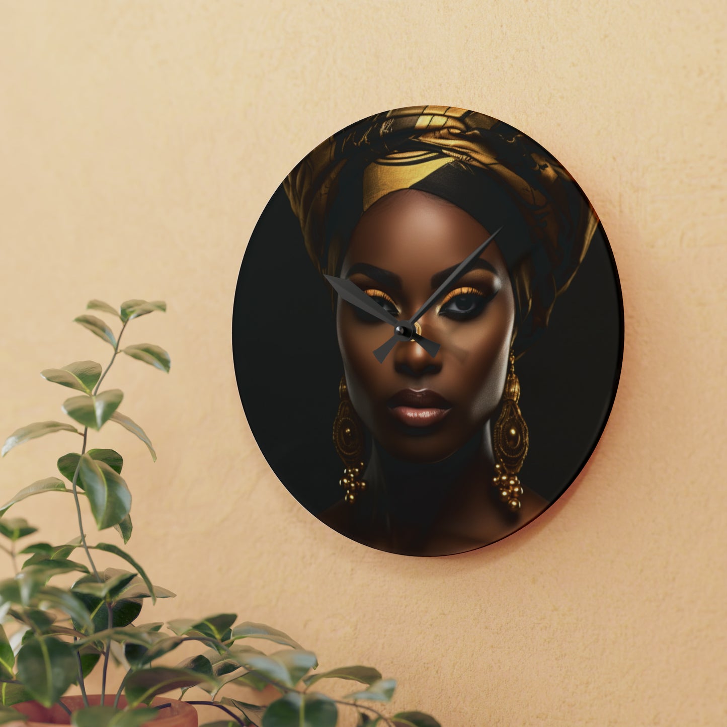 Ebony Expressions Acrylic Wall Clock