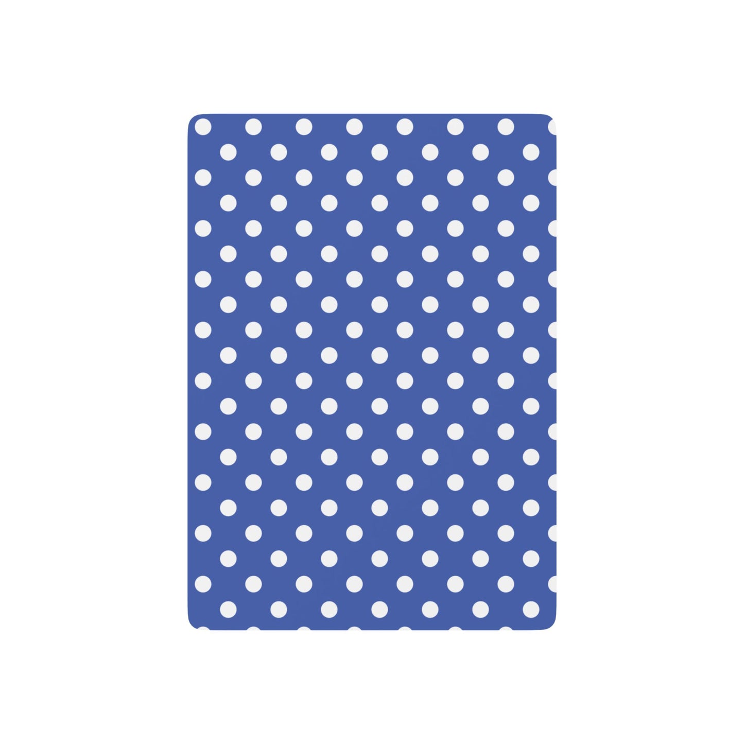 Blue With White Polka Dots Poker Playing Cards - Stylish Design for Card Games