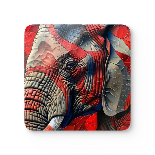 Red Elephant Corkwood Coaster Set