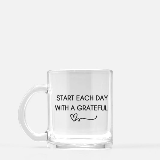 Grateful Heart Glass Mug