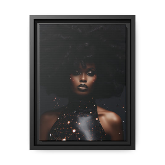 Futuristic Radiant Queen Canvas With Black Frame