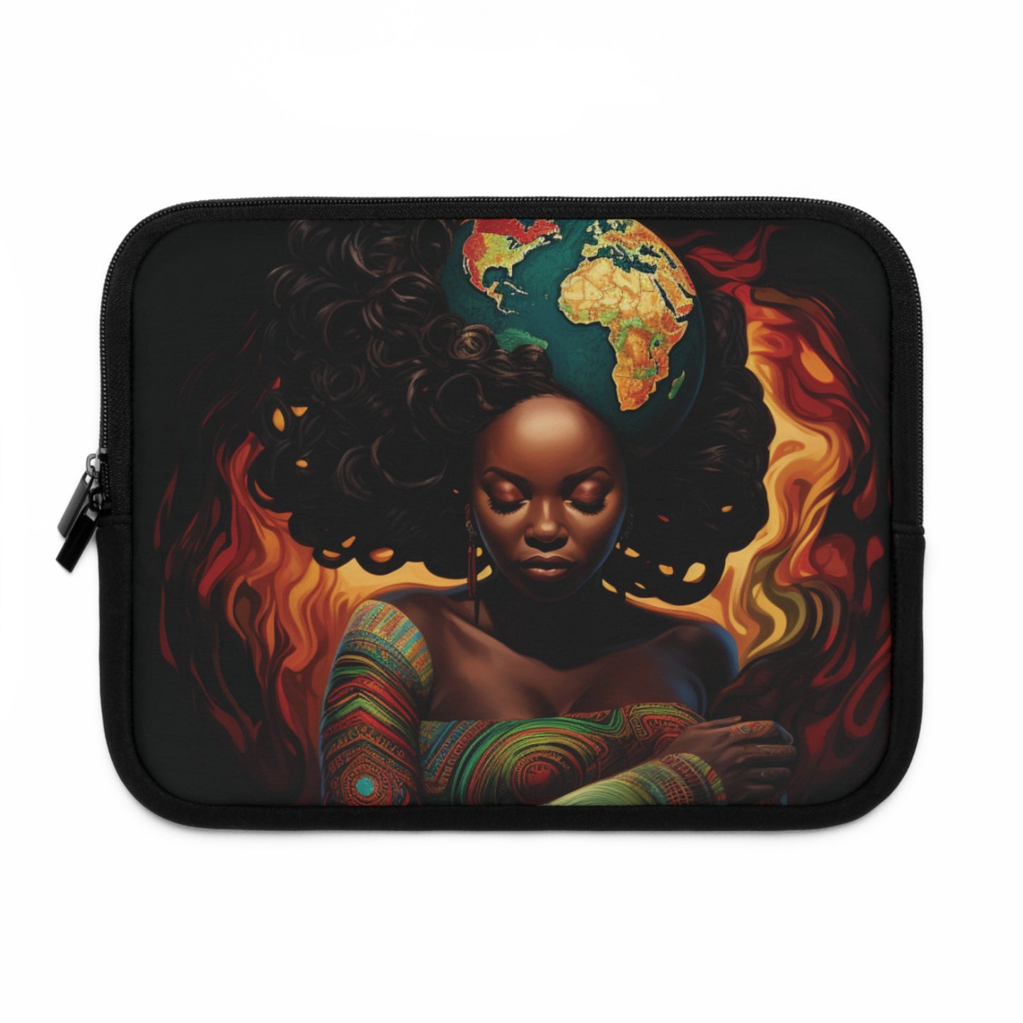 Colorful Black Queen Laptop Sleeve | Black Art | Black Woman Art | Black Woman