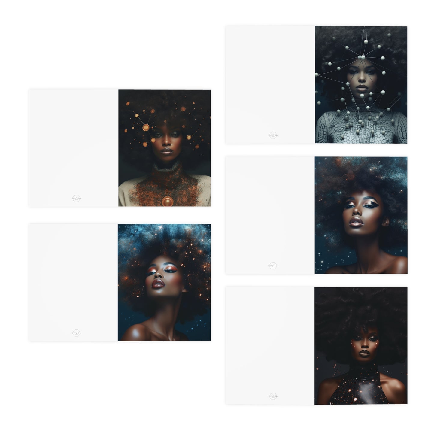 Futuristic Radiant Queen Greeting Cards (5-Pack)