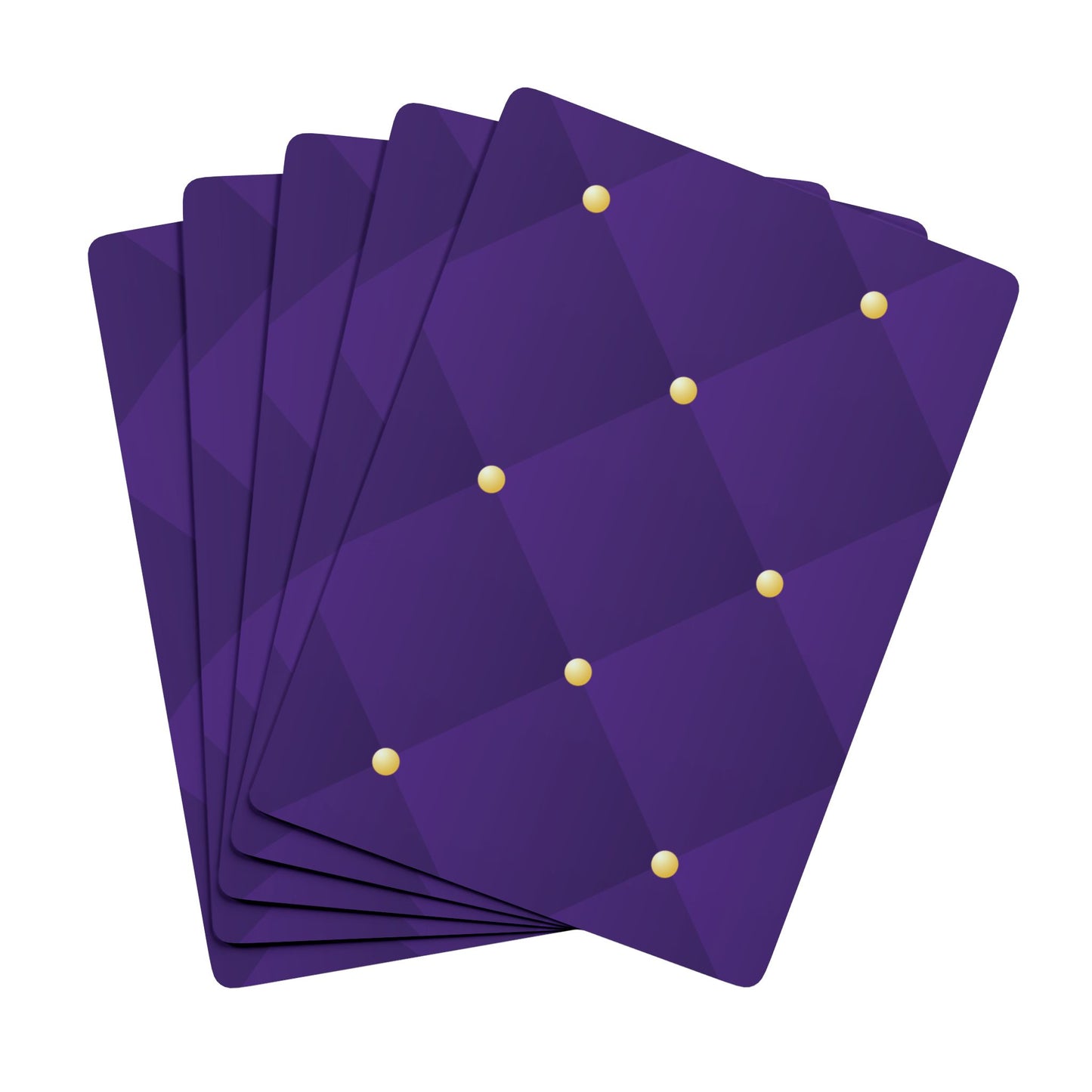 Purple & Gold Poker Playing Cards - Stylish Design for Card Games