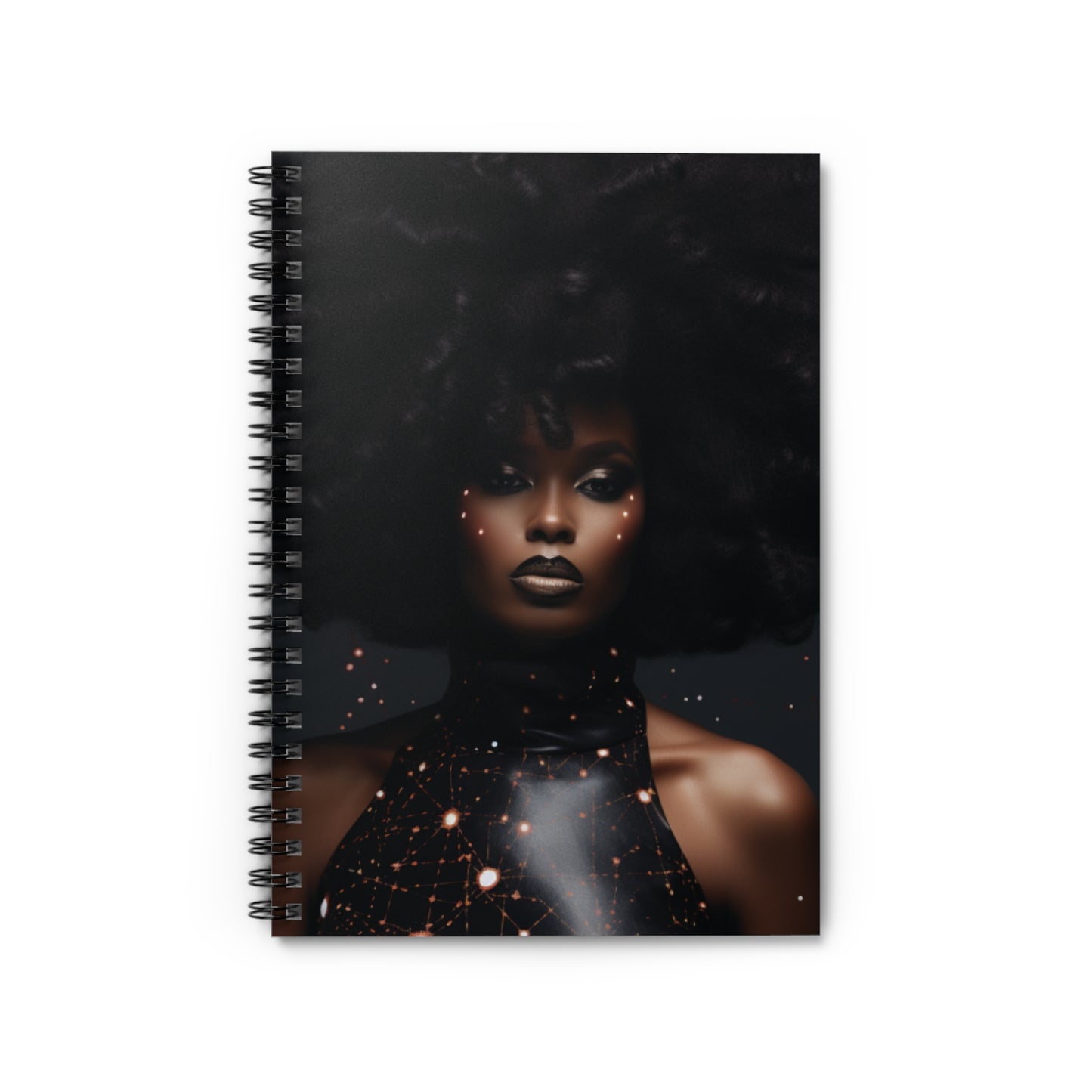 Futuristic Radiant Queen Spiral Notebook